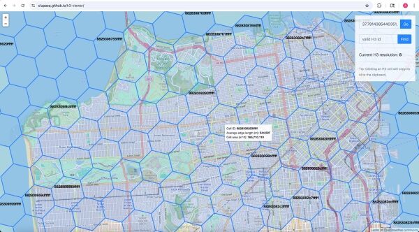 Краткий обзор, позволяющий читателю понять, как строятся гексагональные сетки H3 на карте Сан-Франциско.