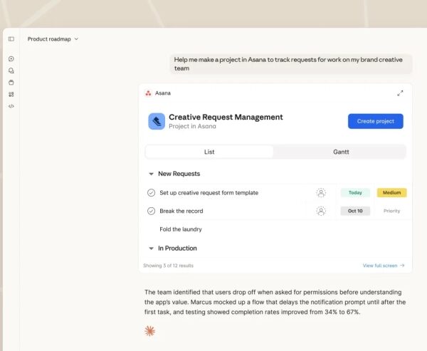 Asana: Управление просьбами команды, создание и отслеживание задач в проекте.