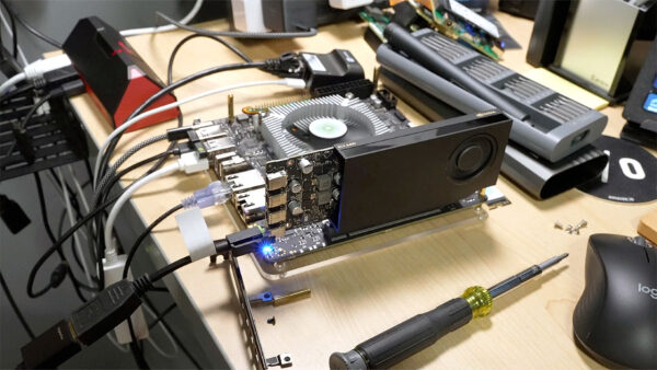 Подключение к плате Orion O6 видеокарты NVIDIA RTX A400