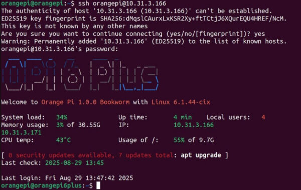 Запуск Debian 12 на Orange Pi 6 Plus