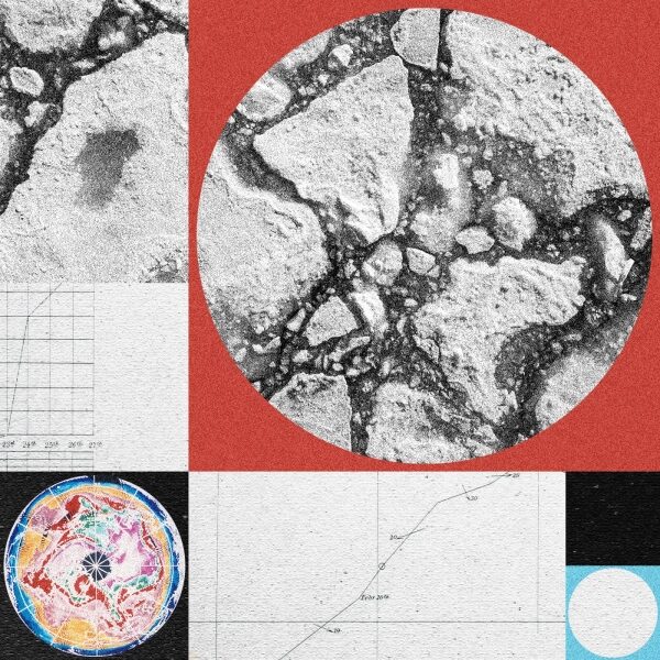 Научные диаграммы и карта на абстрактном фоне с текстурой камня.