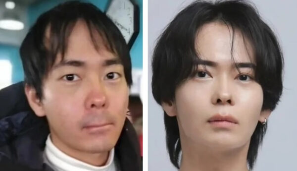 Сравнение двух фотографий с изменением причёски: до и после стрижки.