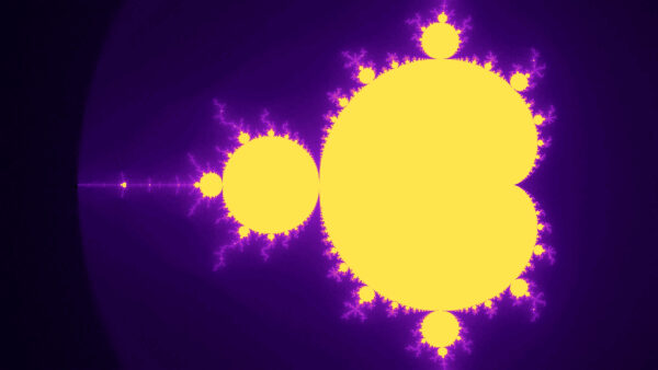 Фрактал Мандельброта, яркие цвета, абстракция, математика, компьютерная графика.