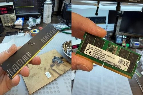 Энтузиаст собственноручно создал модуль памяти DDR5-6400 на 32 Гбайта