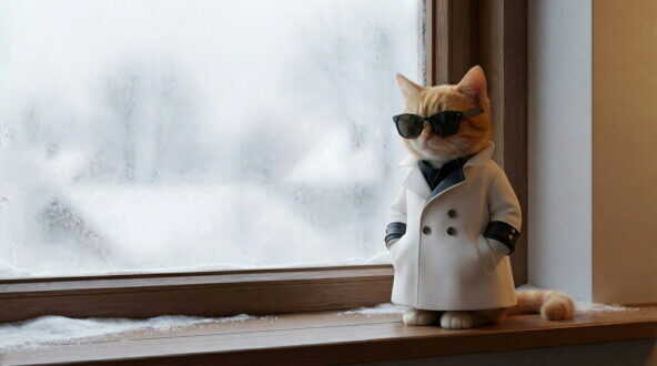 Кот сохраняется, фон чистенький.