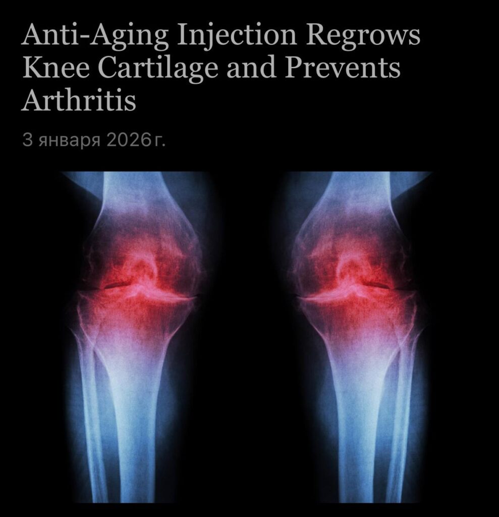 Рентген коленей, инъекции против старения восстанавливают хрящи и предотвращают артрит.
