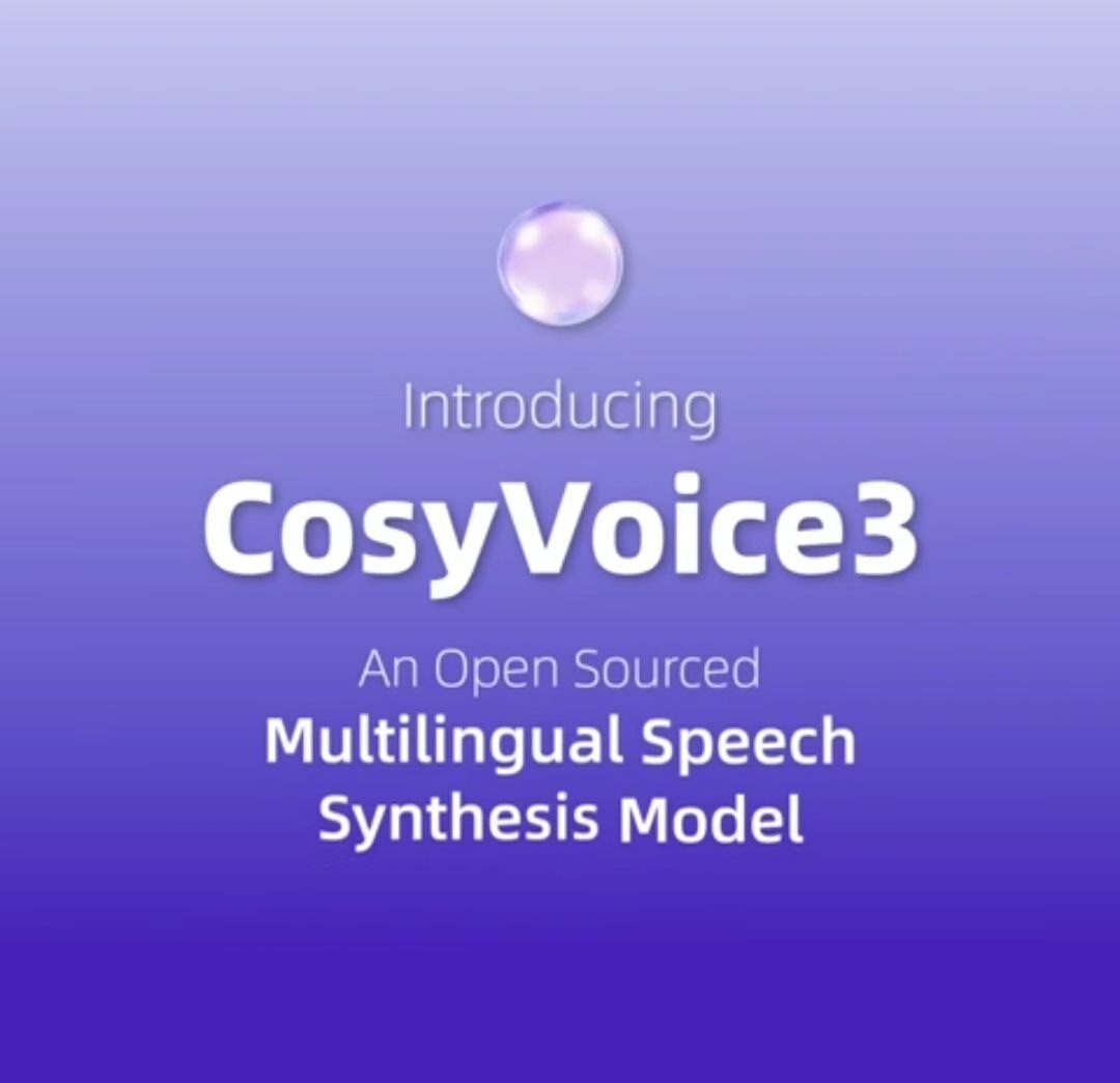 Представление CosyVoice3 — многоязычной модели синтеза речи с открытым исходным кодом.