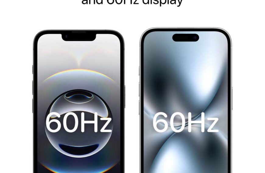 iPhone 17e с Dynamic Island и 60Hz дисплеем, сравнительный вид с iPhone 16e.