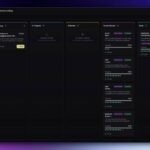 Доска задач в Kanban стиле с колонками планирования и выполнения задач.