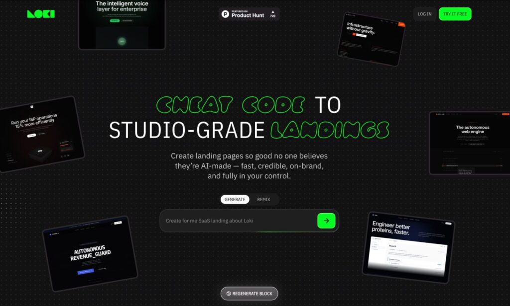 AI-сервис для создания качественных лендингов: быстро, надежно, соответствие бренду.