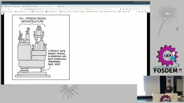 Комикс о цифровой инфраструктуре с башнями и шуткой про проект в Небраске.