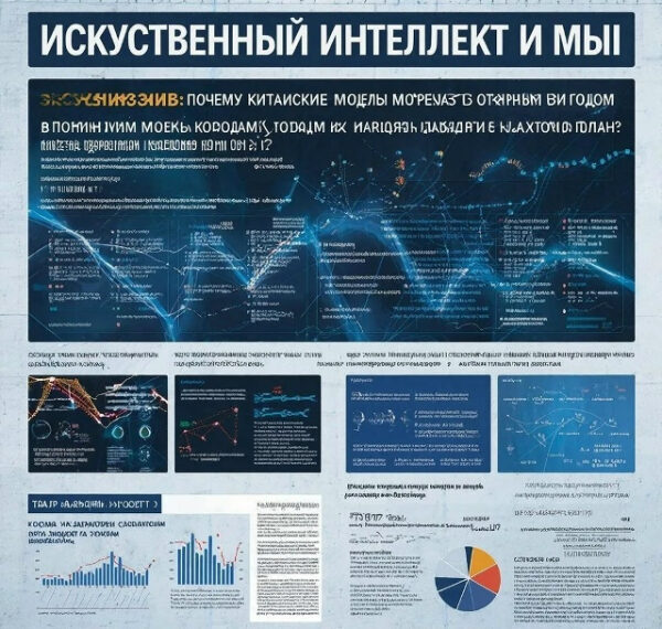 Инфографика о применении искусственного интеллекта в анализе данных и моделировании.