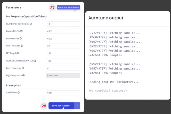 Автономное распознавание голоса на ESP32 с использованием Edge Impulse 11 Создание признаков для автономной модели распознавания речи на ESP32