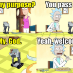 Мем из мультфильма о роботе и его предназначении передавать масло.