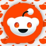 Логотип Reddit на фоне с повторяющимися изображениями логотипа.