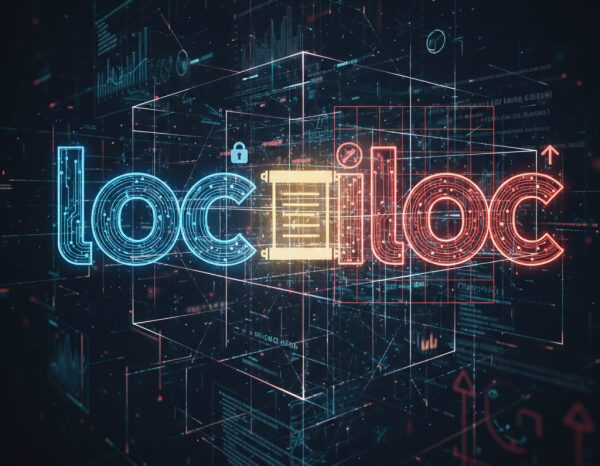 Технологический фон с цифровыми словами, неоновая графика, инновации, защищенные данные.