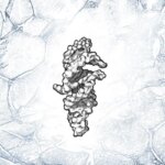 Молекула рибосомы на фоне клеточной структуры в научной иллюстрации.