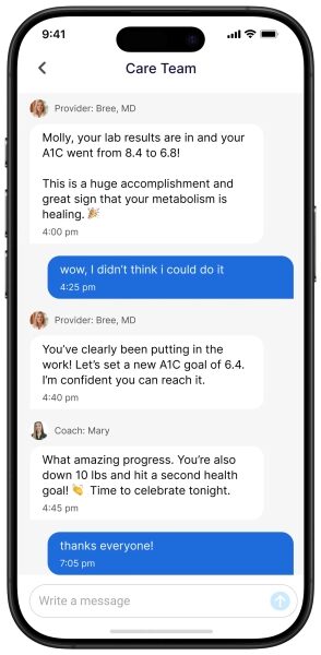 Цифровые двойники на основе искусственного интеллекта помогают людям контролировать диабет и ожирение. 2 Изображение может содержать электронные устройства, мобильный телефон, текст и человека.