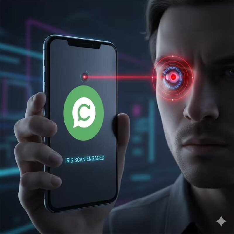 Сканирование сетчатки глаза с помощью приложения на смартфоне.