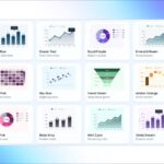 Диаграммы и графики в разных цветовых схемах для визуализации данных.