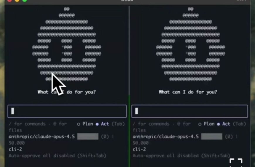 Экран терминала с ASCII-артом и текстом "What can I do for you?".