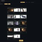 Интерфейс программы для генерации изображений с параметрами и галереей кадров.