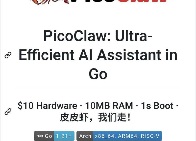 PicoClaw: ультраэффективный AI-ассистент на Go, дешевое оборудование, быстрая загрузка.