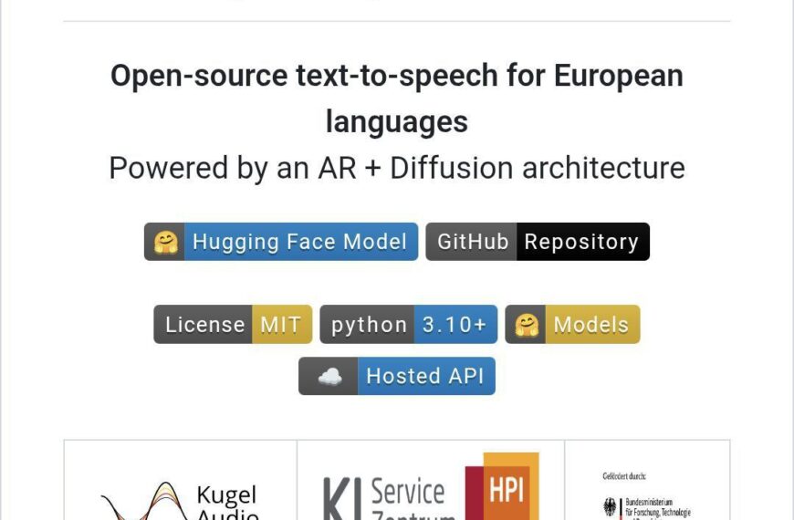 KugelAudio: open-source TTS для европейских языков, лицензионная MIT, поддержка Python 3.10+.