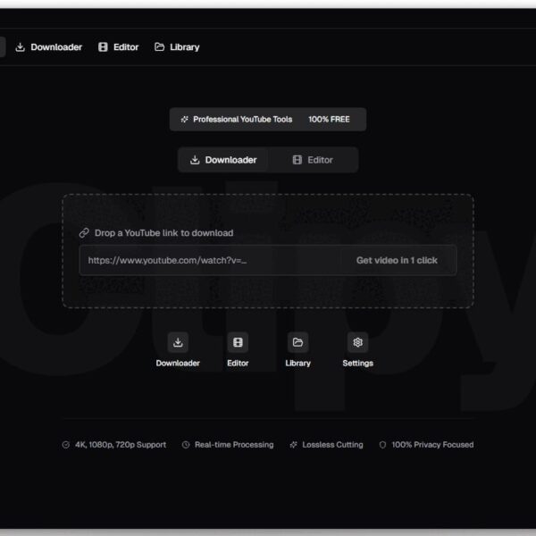 Интерфейс Clipy для скачивания и редактирования видео с YouTube.