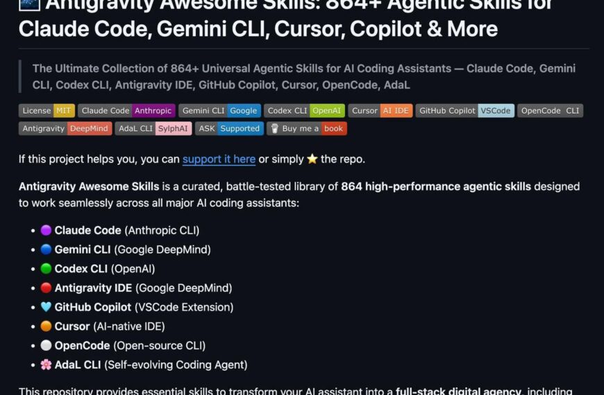 Антигравитационные навыки: 864+ агентских умений для ассистентов Claude Code и других.