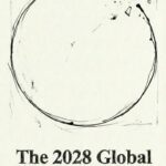Черно-белый рисунок с кругом и текстом "The 2028 Global Intelligence Crisis".