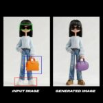 Две куклы: одна с оранжевой сумкой и белыми кроссовками, другая с фиолетовой сумкой и леопардовыми ботинками.