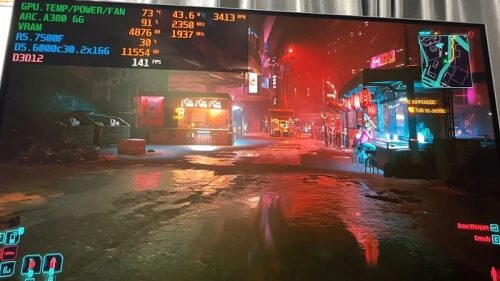 Intel Arc A380 достигает 140 FPS в Cyberpunk 2077 за счёт многокадровой генерации