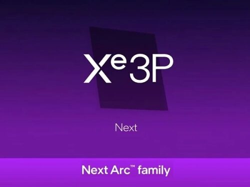 Логотип Xe 3P на фиолетовом фоне, надписи "Next" и "Next Arc family".