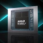 AMD Ryzen AI Max Pro Series процессор на фоне современных графических элементов.