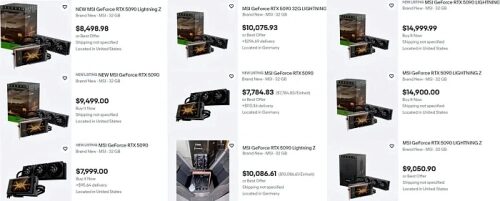MSI GeForce RTX 5090 Lightning Z добралась до вторички: предложения достигают $15 000 MSI GeForce RTX 5090 Lightning Z добралась до вторички: предложения достигают $15 000