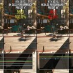 Сравнение производительности RTX 3070 в играх на 4K DLSS: пресеты E, K, N, L.