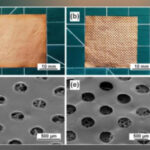 Микроструктура пористых биоматериалов при увеличении, примеры A, B и C.