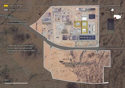 TSMC планирует инвестировать $100 миллиардов в четыре новые фабрики в Аризоне