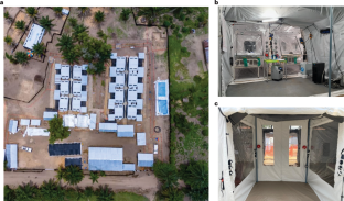 Укрытия в лагере: вид с высоты и интерьер.