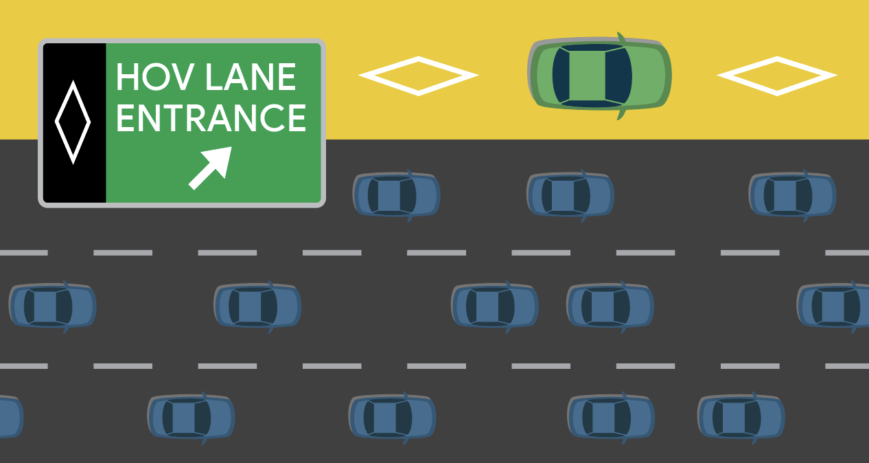 Как мы создавали в Google Maps расчетное время прибытия для участков с высокой загрузкой (HOV). 3 Въезд на HOV-полосу для автомобилей с несколькими пассажирами.