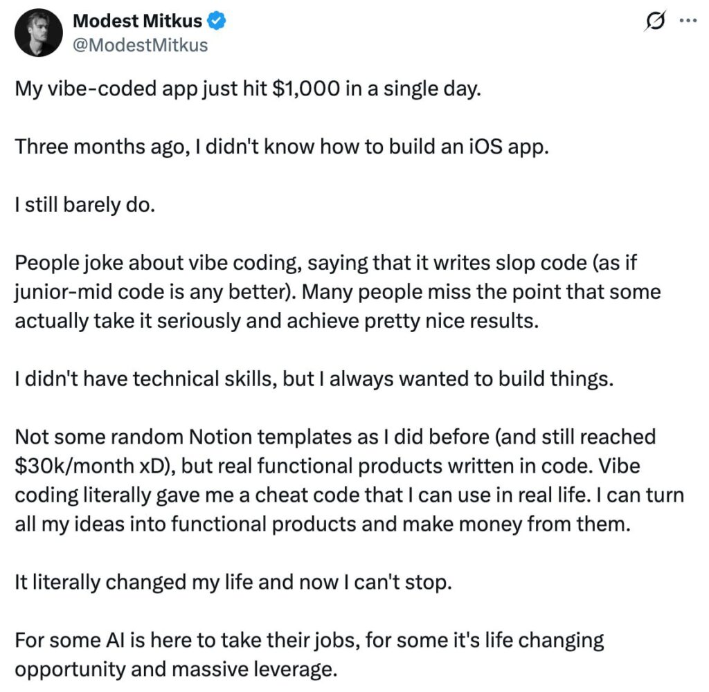 Разработка iOS-приложения без технических навыков и рост дохода до $1000 в день.