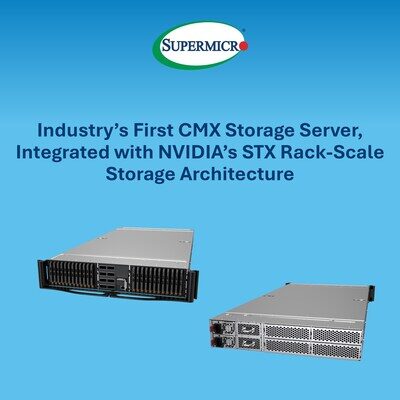 Supermicro сервер CMX с архитектурой хранения NVIDIA STX.