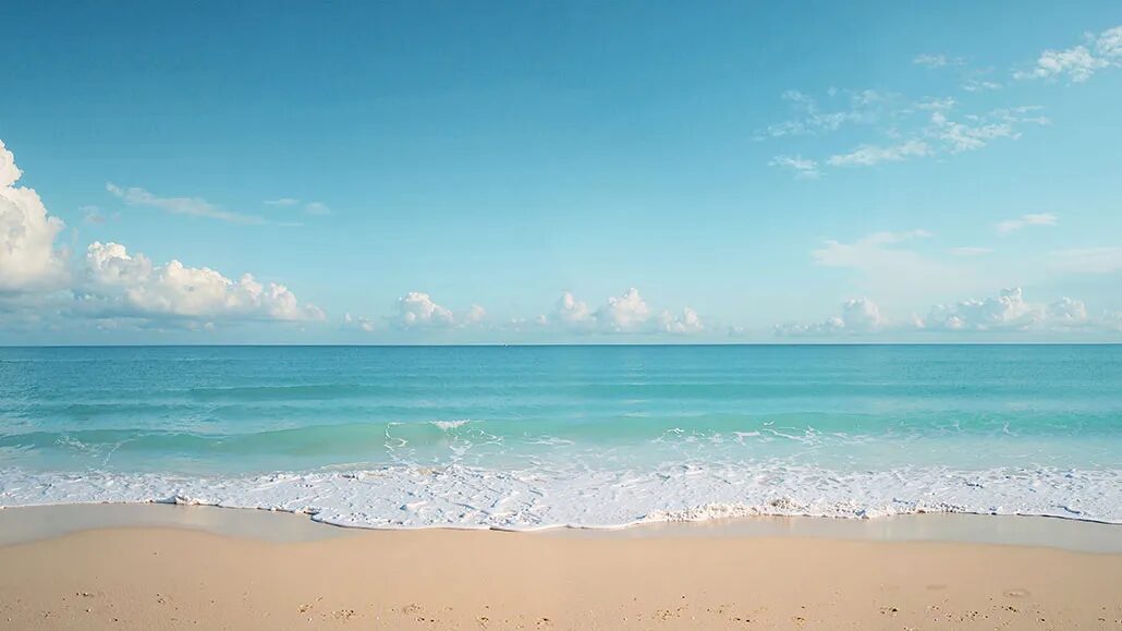 Экспериментируйте: постройте свой собственный пляж! 1 пляж под солнечным голубым небом