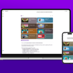 Ноутбук и смартфон с интерфейсом ChatGPT на фиолетовом фоне.