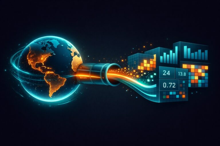 Глобальные данные: передача информации от Земли к цифровым графикам и таблицам.