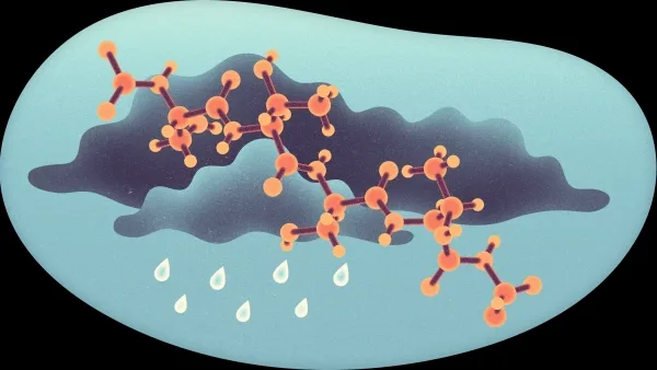 Молекулы в дождевом облаке