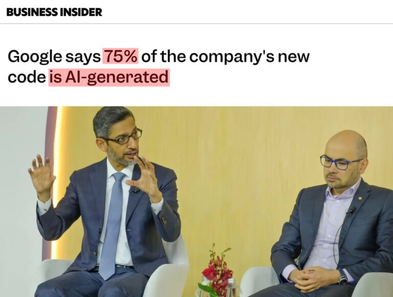 Код пишет ИИ: у Google уже 75% разработки — за…