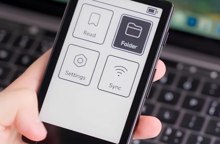 Смартфон с интерфейсом электронных книг, настройки и синхронизация данных.