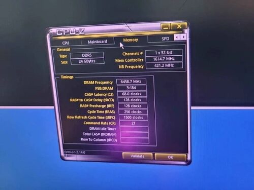 Оверклокер смог разогнать модуль памяти DDR5 до 12916 MT/s без охлаждения Оверклокер смог разогнать модуль памяти DDR5 до 12916 MT/s без охлаждения